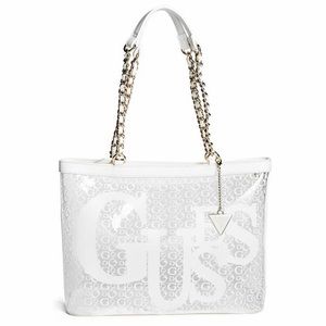 GUESS Shay Clear Logo Tote